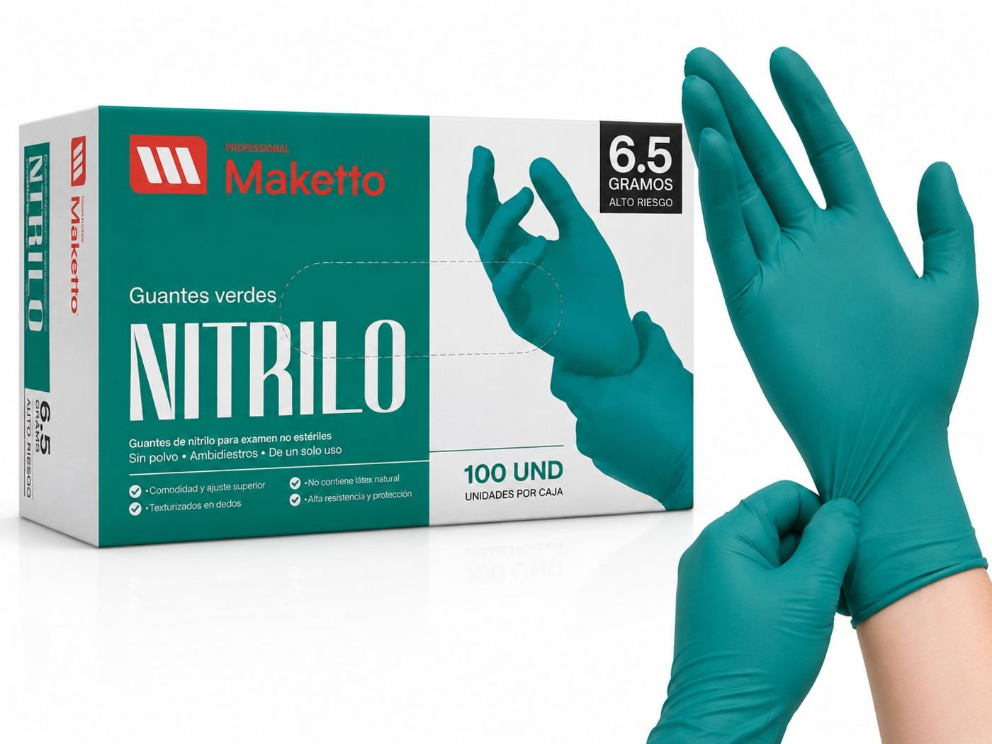 Guantes de Nitrilo Alto Riesgo